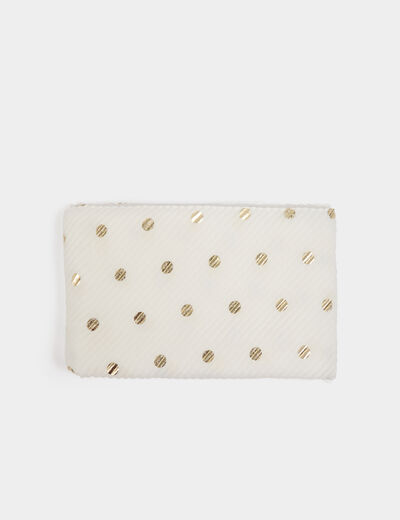 Pa&ntilde;uelo de lunares blanco mujer