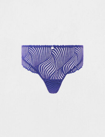 Shorty de encaje azul marino mujer