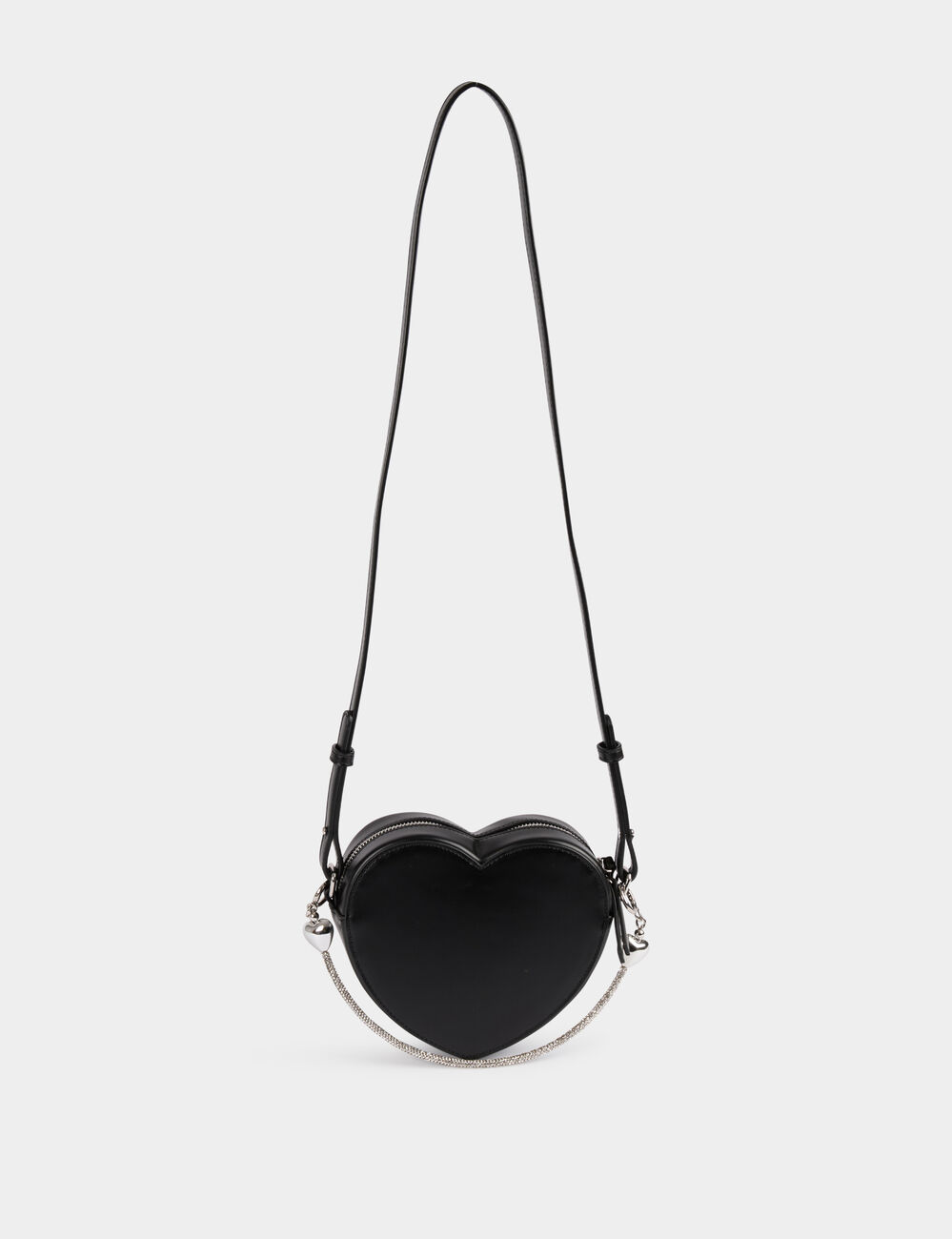 Bolso forma de corazon negro mujer