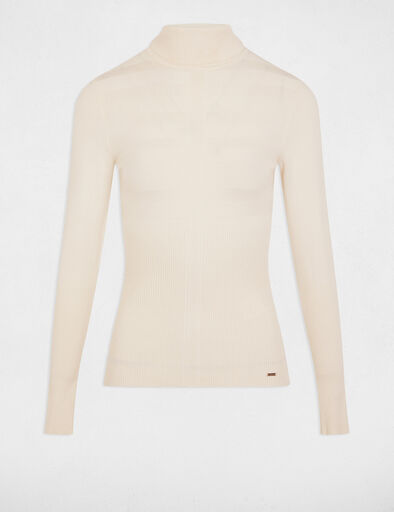 jersey manga larga cuello de tortuga marfil mujer Jersey manga larga cuello de tortuga marfil mujer