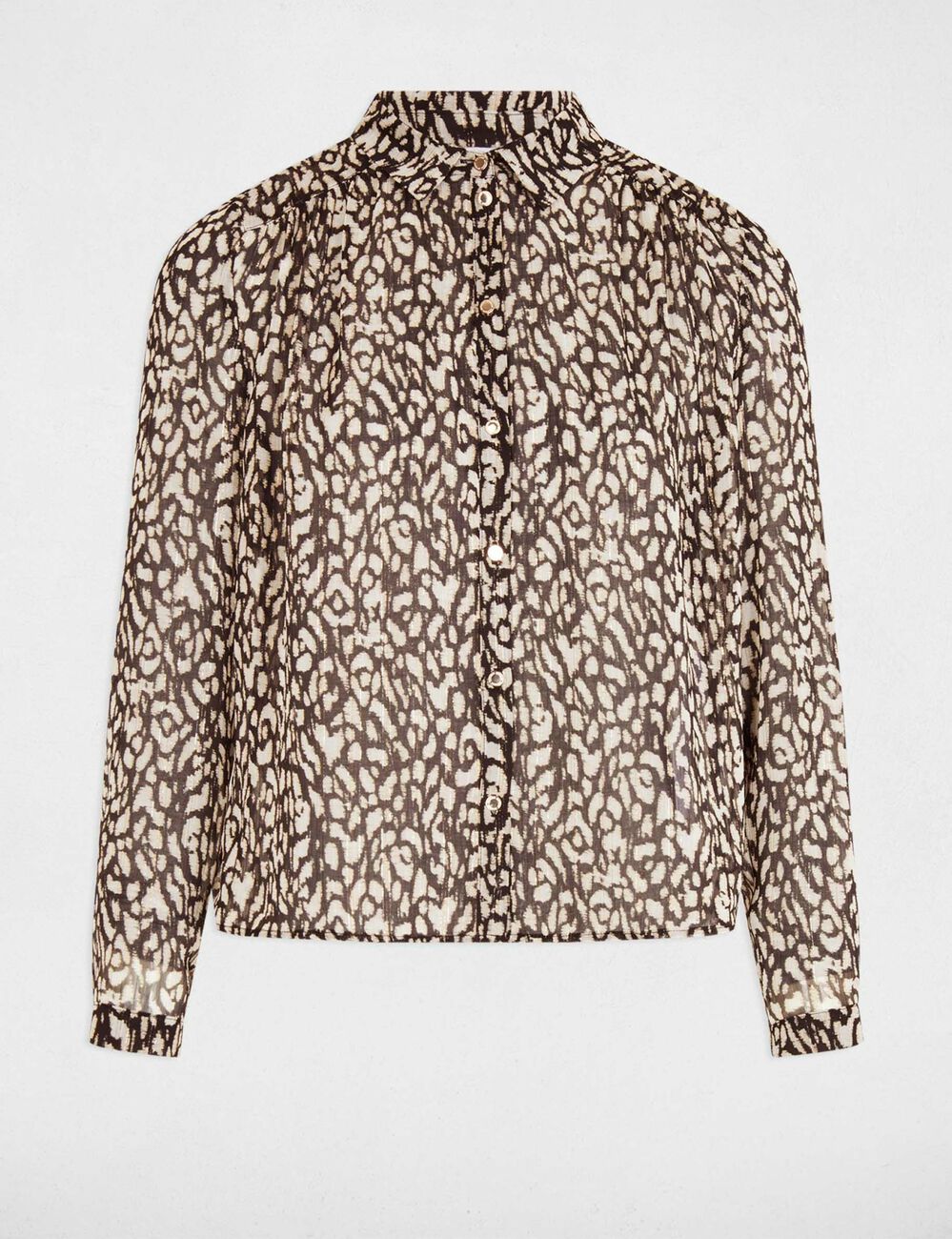 Camisa manga larga multicolor mujer