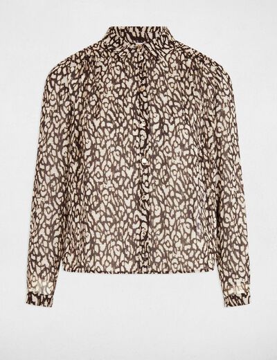 Camisa manga larga multicolor mujer