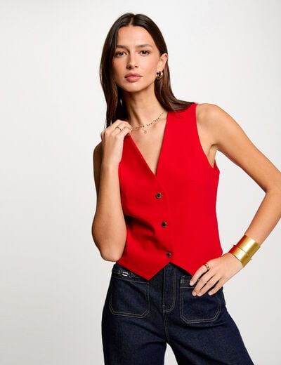 Chaleco rojo mujer