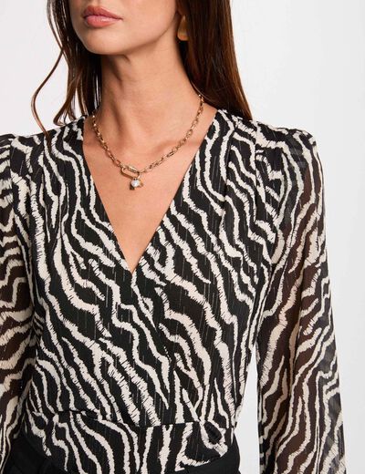 Camiseta manga 3/4 multicolor mujer