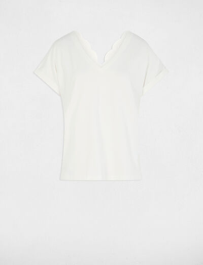 Camiseta manga corta blanco mujer