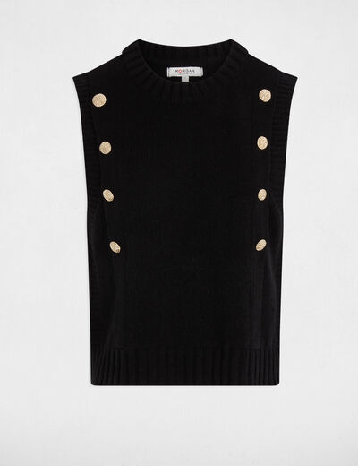 Jersey sin mangas negro mujer