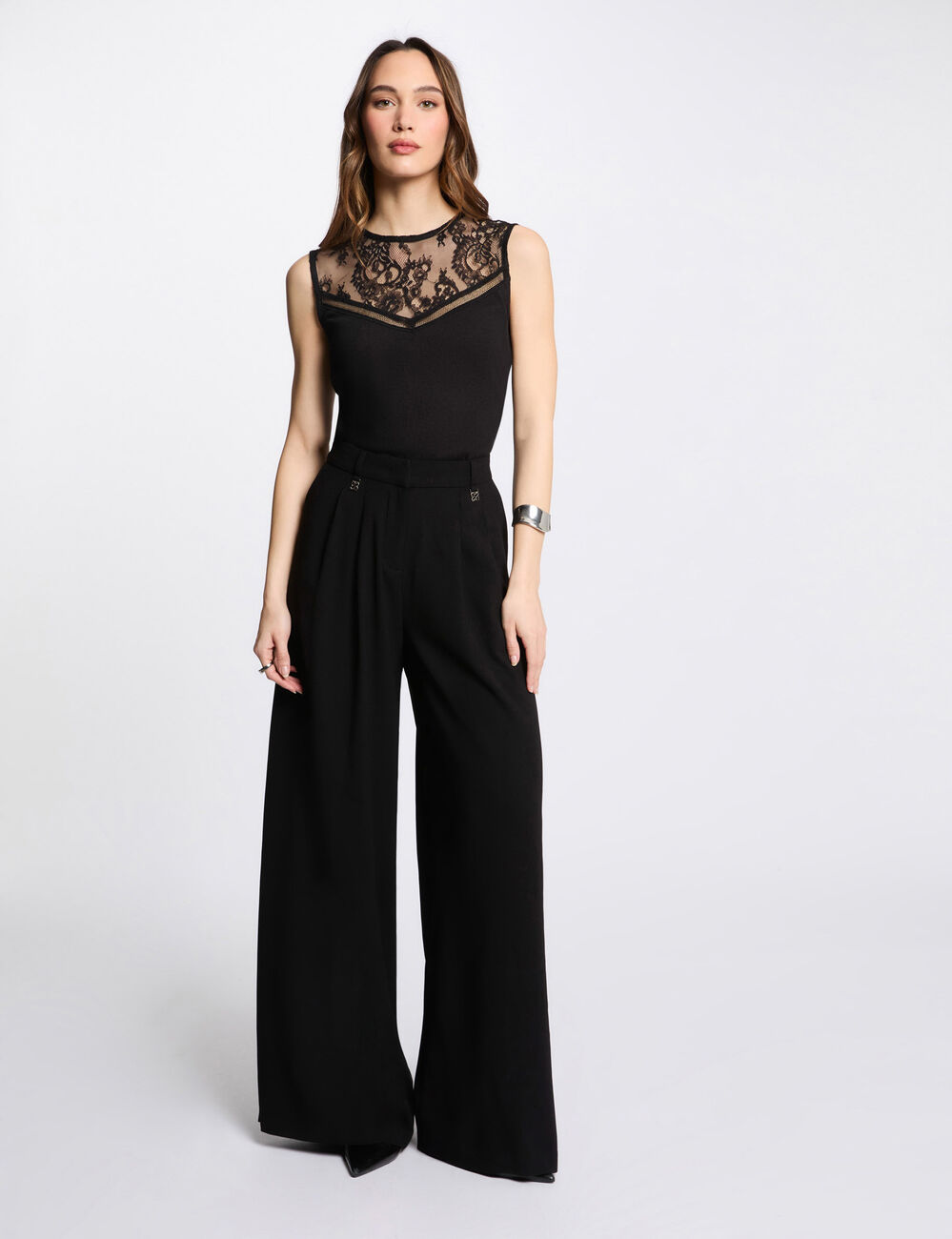 Camiseta sin mangas negro mujer