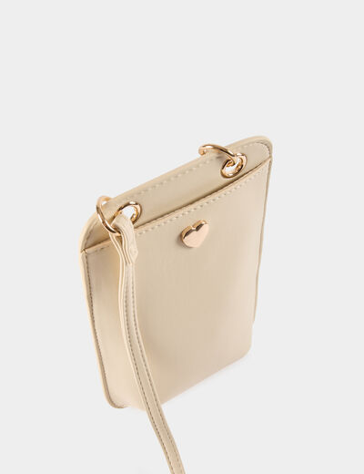 Bolso con hebilla coraz&oacute;n marfil mujer