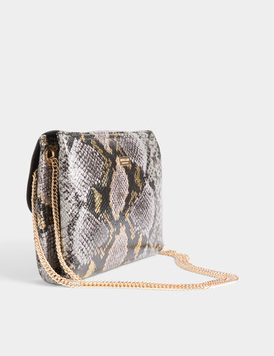 Bolso cartera de mano de pitón multicolor mujer