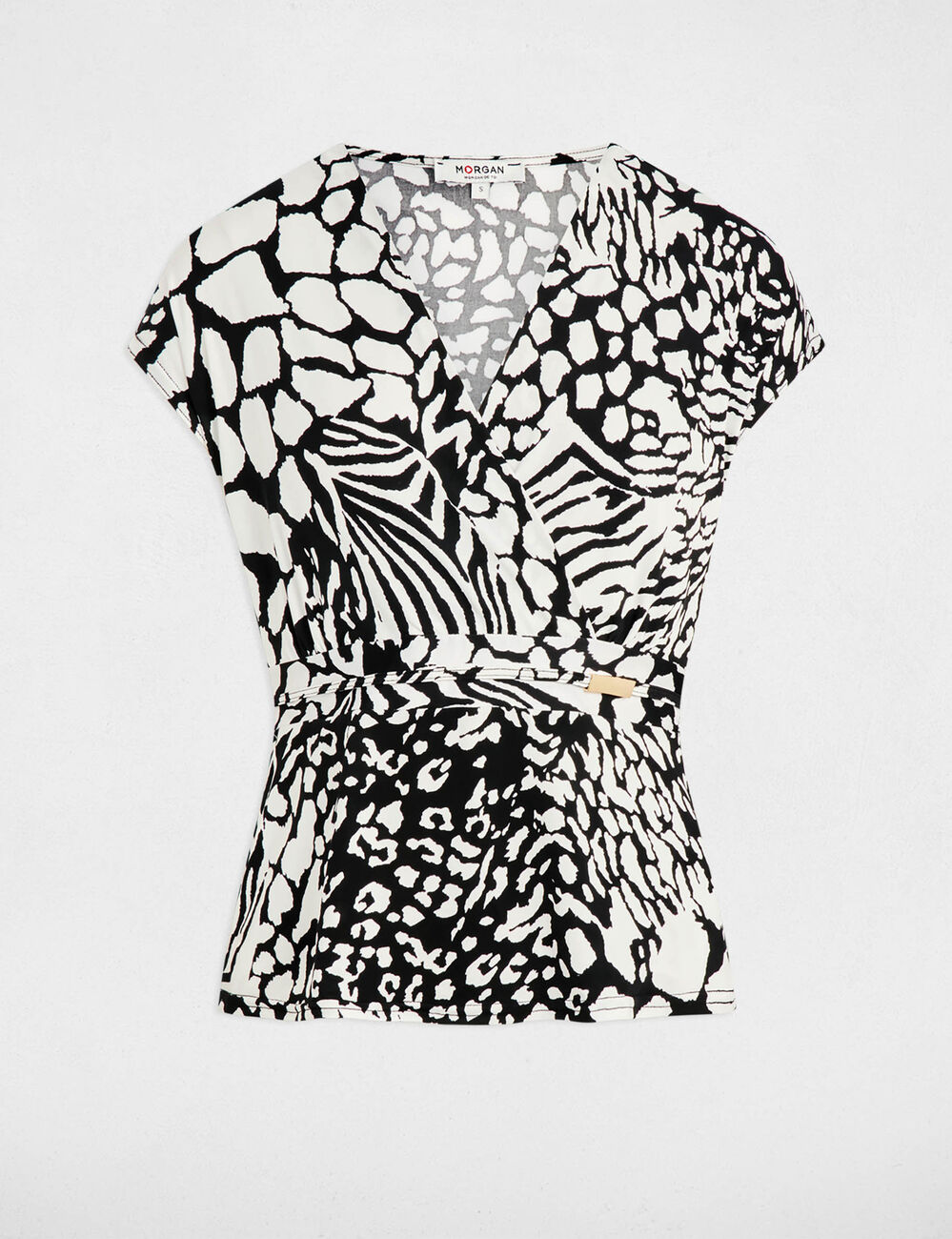 Camiseta manga corta blanco mujer