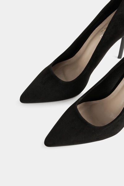 Zapatos de tacones de aguja negro mujer