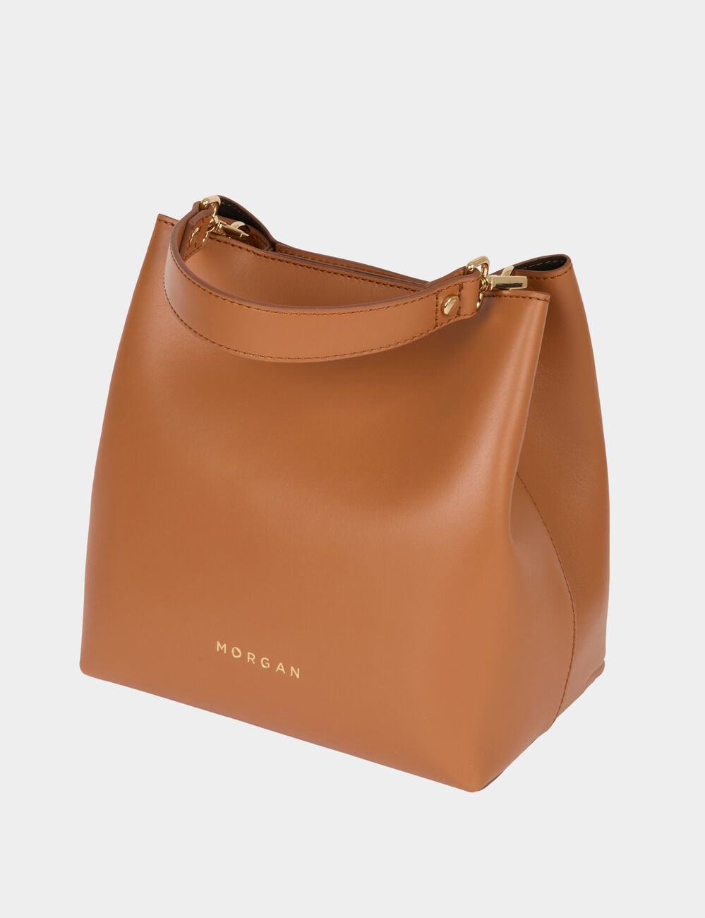 Bolso tipo saco de polipiel c&aacute;mel mujer