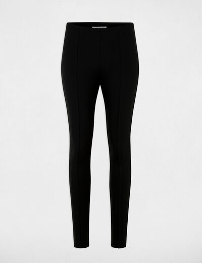 Pantal&oacute;n legging liso negro mujer