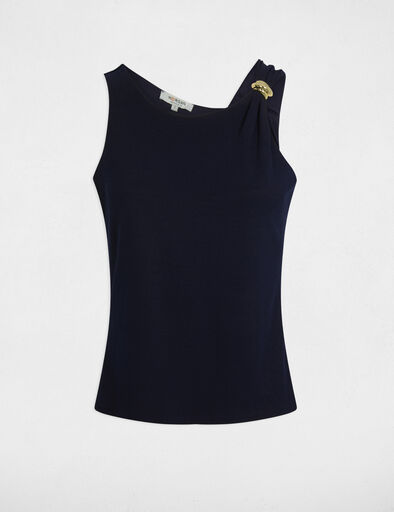 Top sin manga azul marino mujer