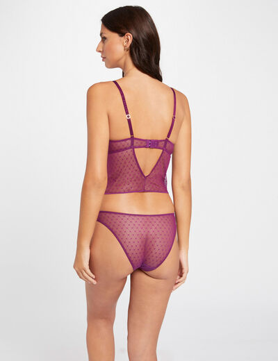 Corsé con aros violeta mujer