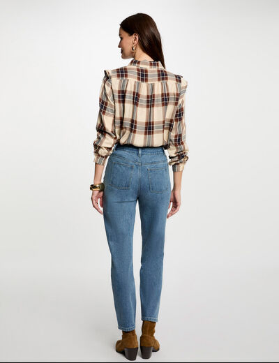 Camisa manga larga multicolor mujer