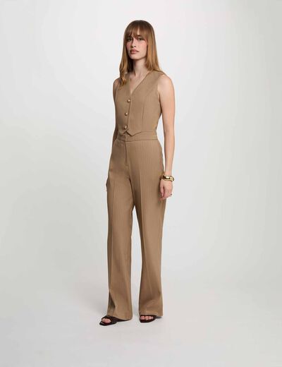 Mono fluido con cuello en V topo mujer