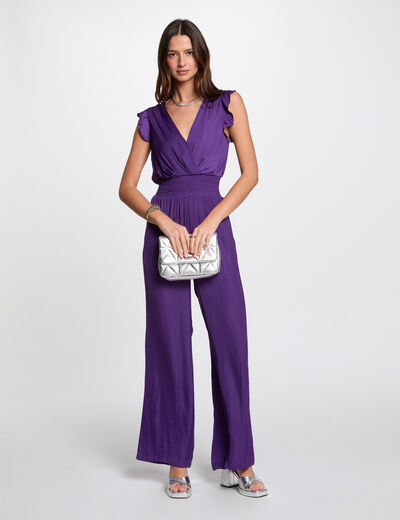 Mono largo holgado violeta mujer