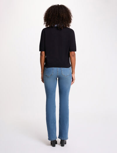 Jersey con cuello vuelto azul marino mujer