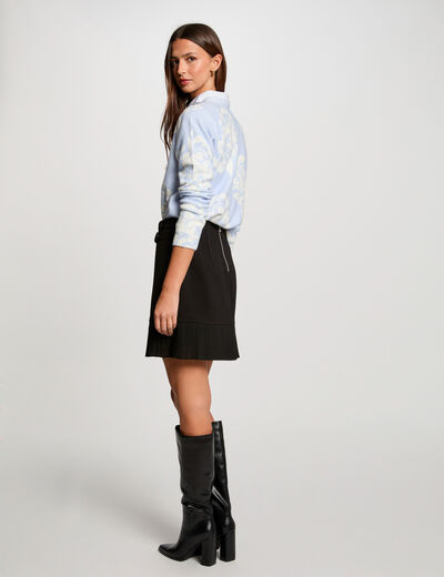 Jersey cuello redondo azul cielo mujer