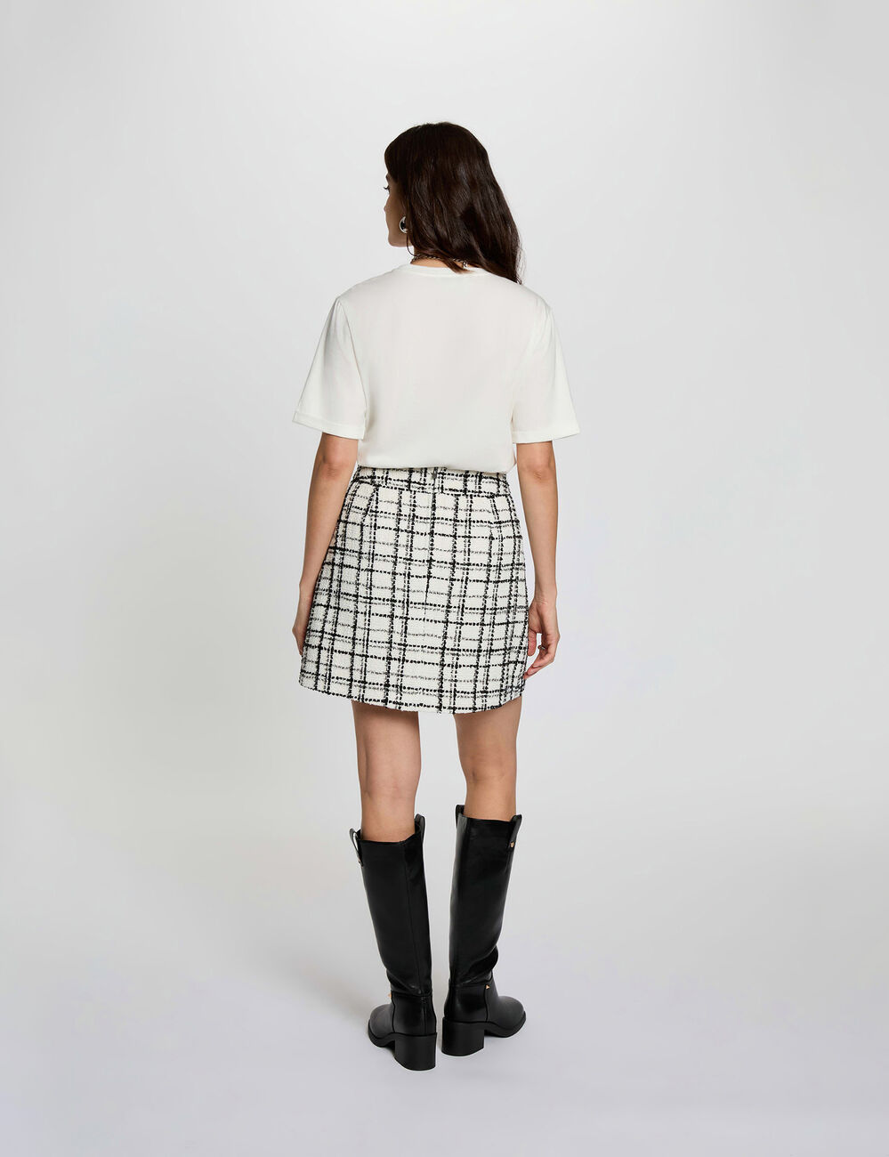 Falda corta evas&eacute; multicolor mujer