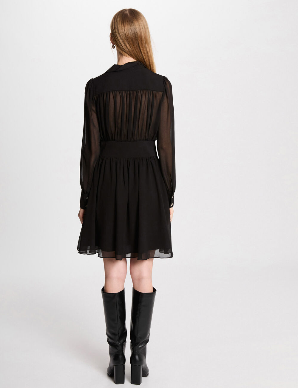 Vestido corto patinadora negro mujer
