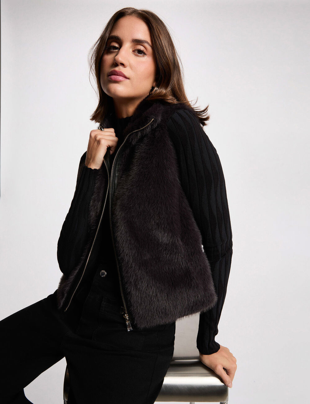 Chaleco negro mujer