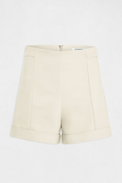 Short city recto talle alto beige mujer