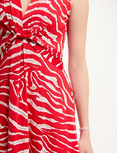 Vestido corto estampado multicolor mujer