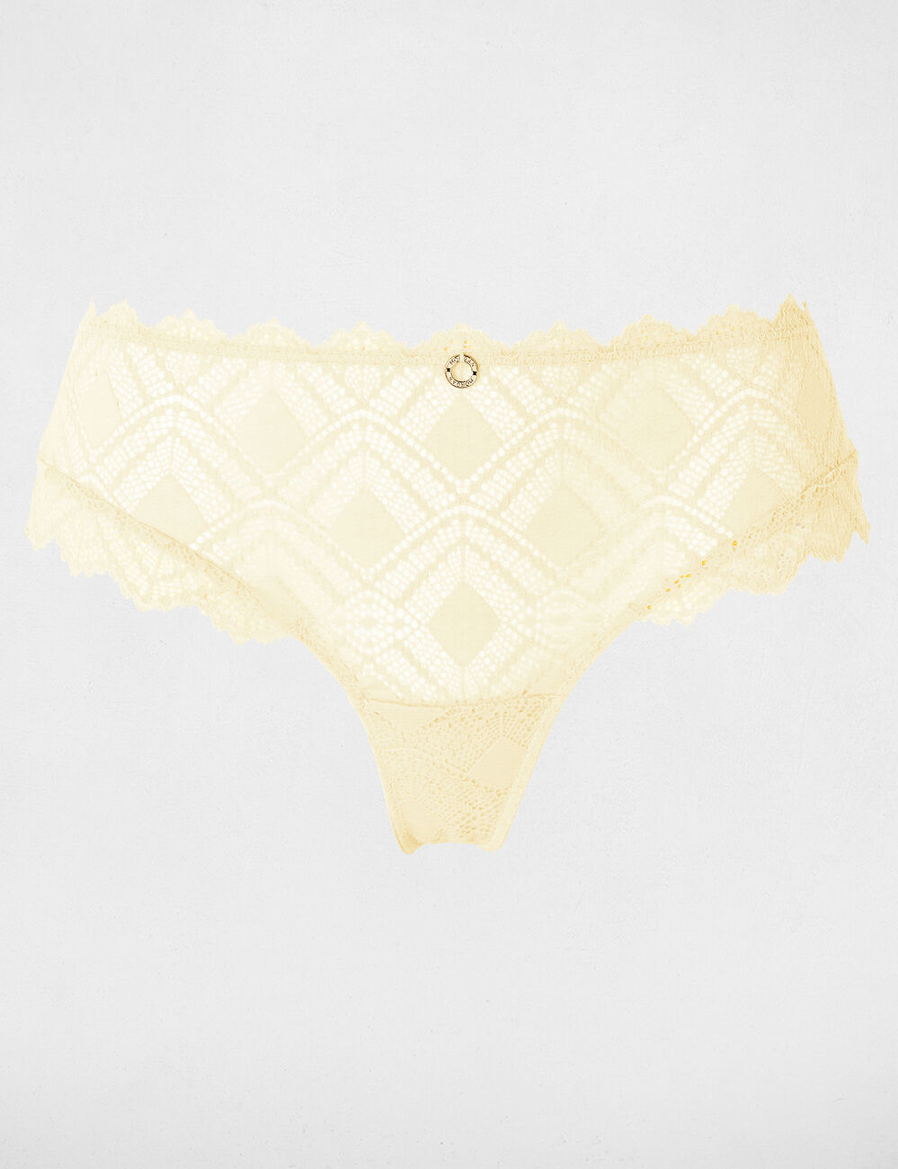 Braguita de encaje amarillo mujer