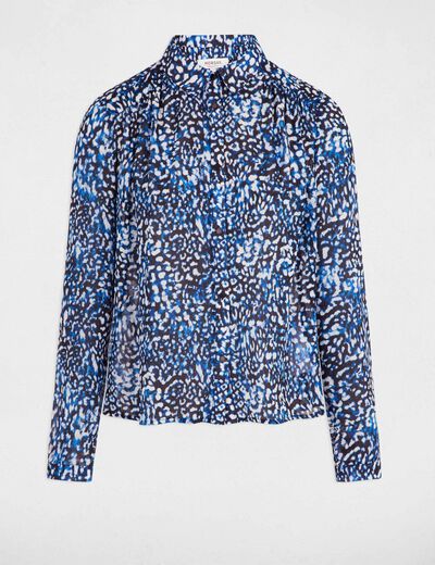 Camisa manga larga multicolor mujer
