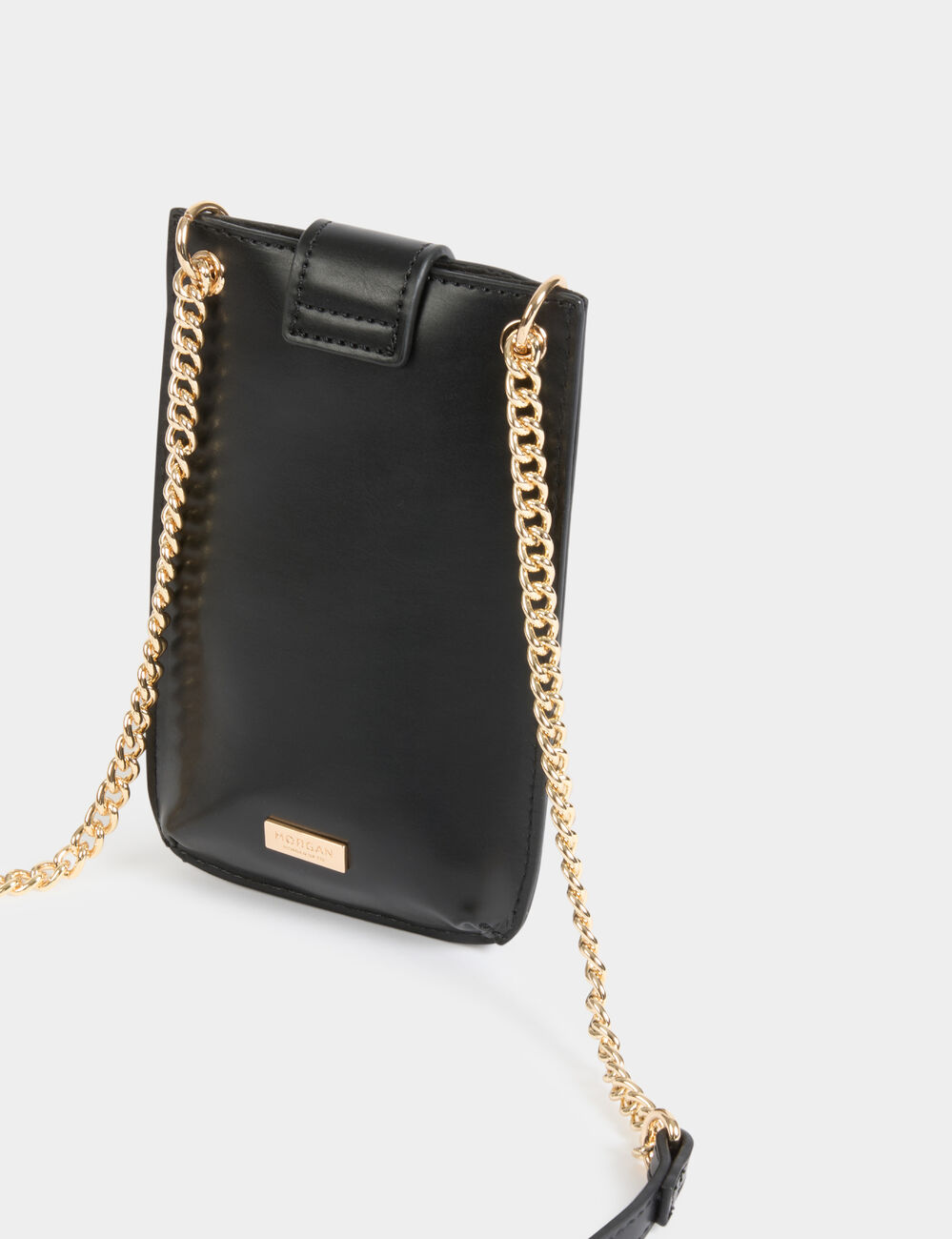 Bolso con detalles de tachuelas negro mujer