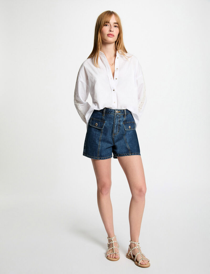 camisa manga larga blanco mujer Camisa manga larga blanco mujer