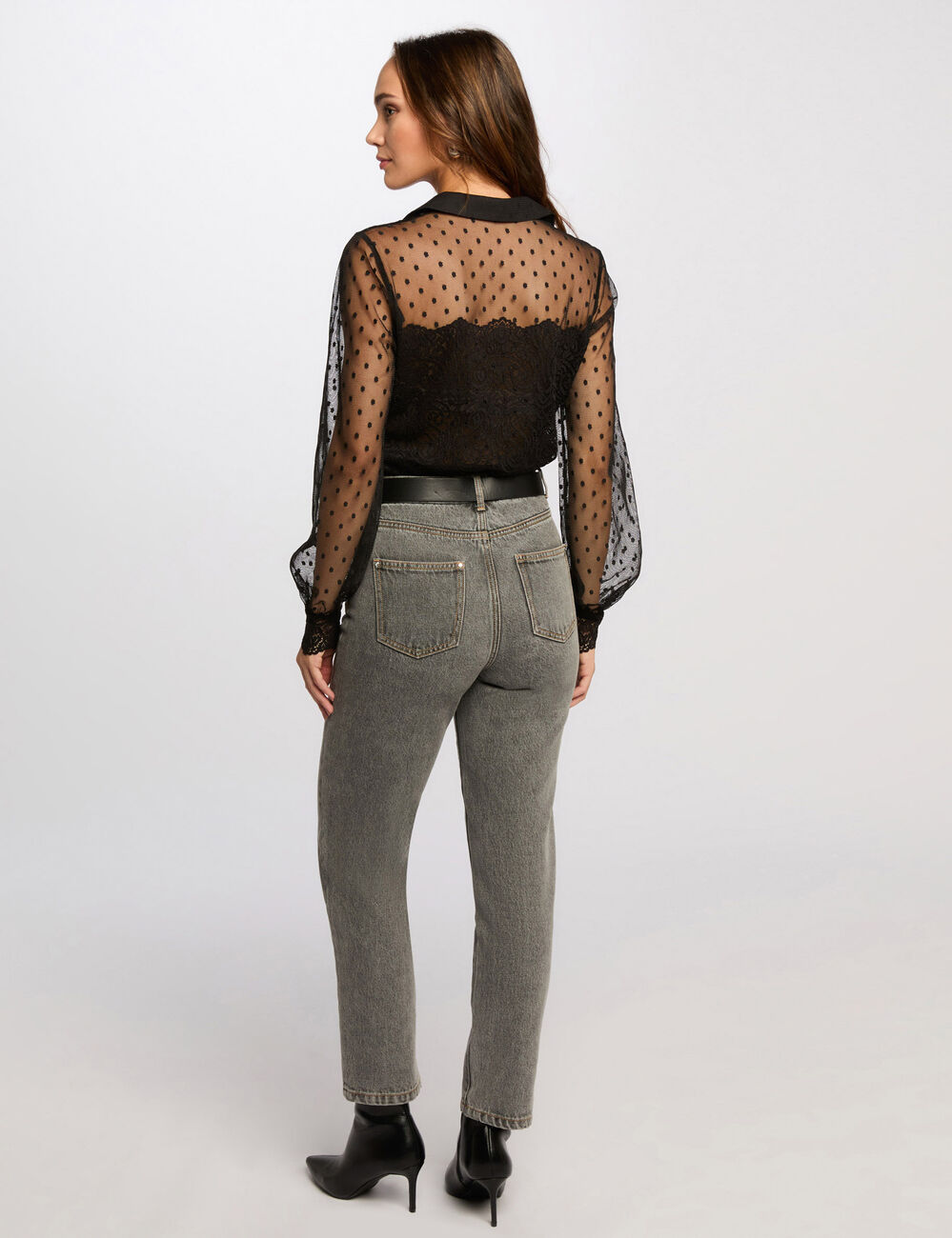 Camiseta manga larga negro mujer