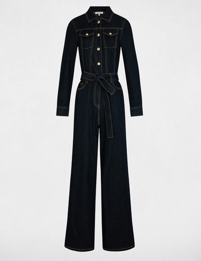 Mono vaquero ancho denim crudo mujer