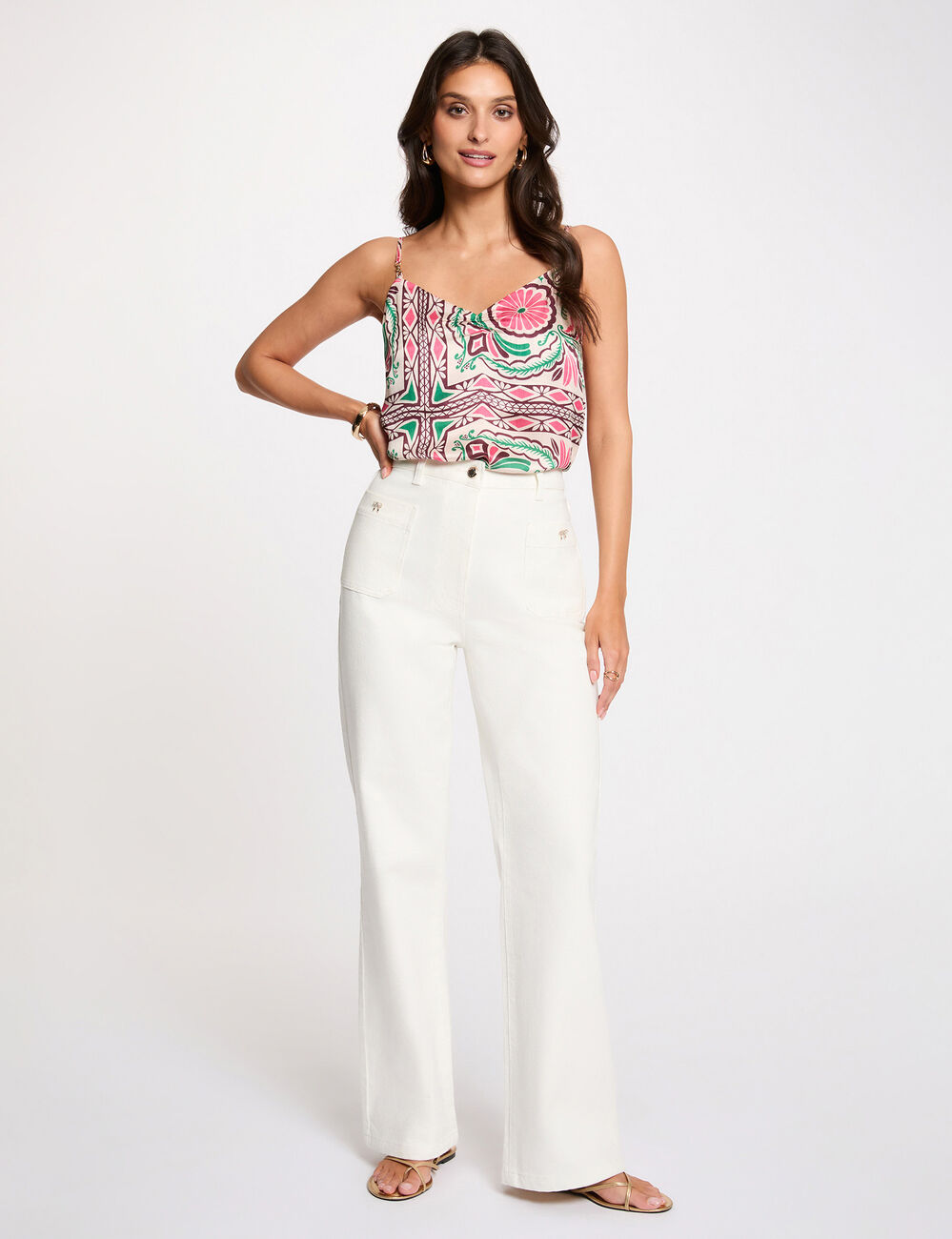 Top de tirantes finos multicolor mujer