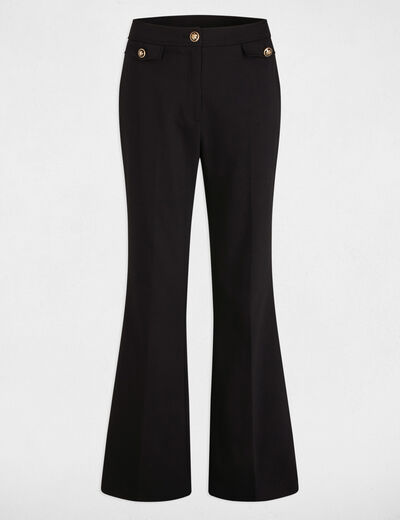 Pantalón boot-cut negro mujer