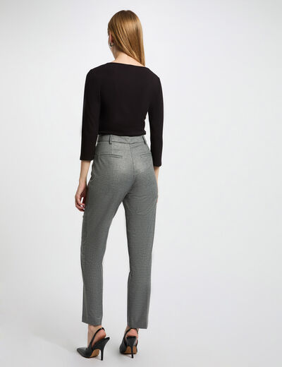 Pantalón ajustado estampado gris moyen mujer