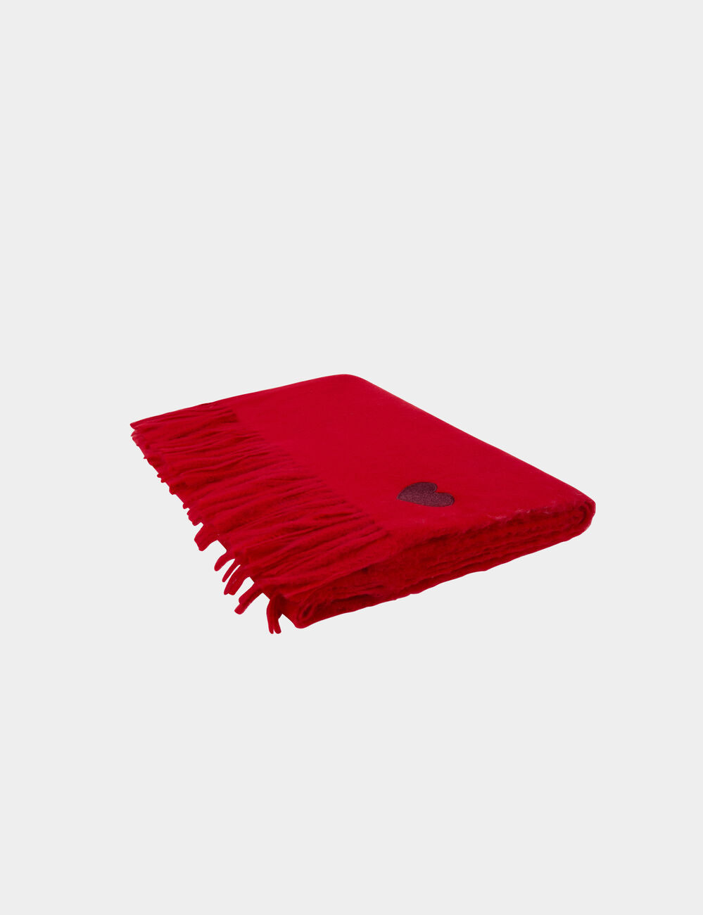 Bufanda bordada rojo mujer