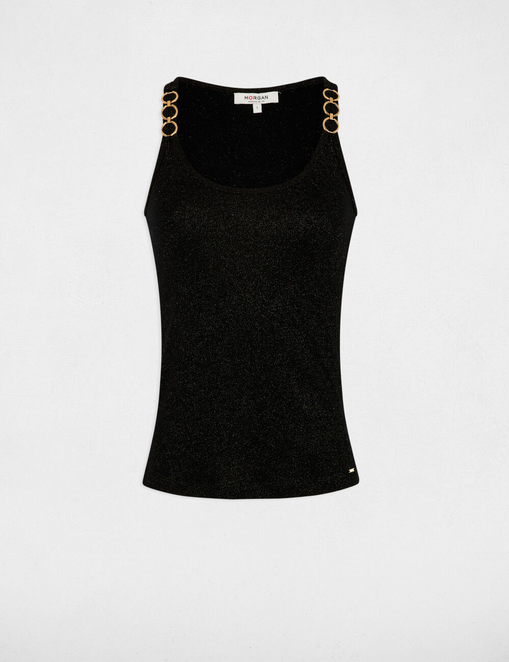 Top con tirantes finos negro mujer