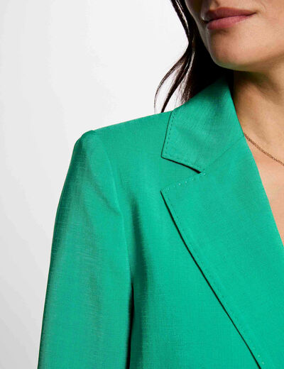 Americana holgada verde emeralda mujer