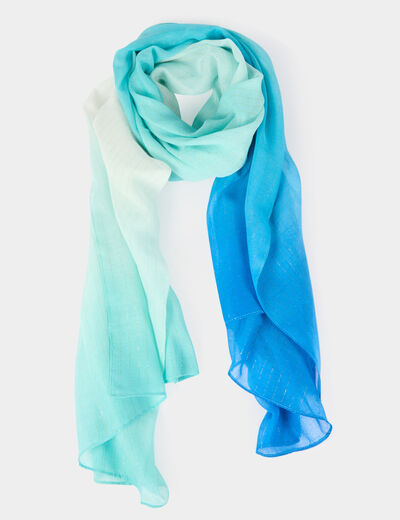 Fular estampado tie-dye azul mujer