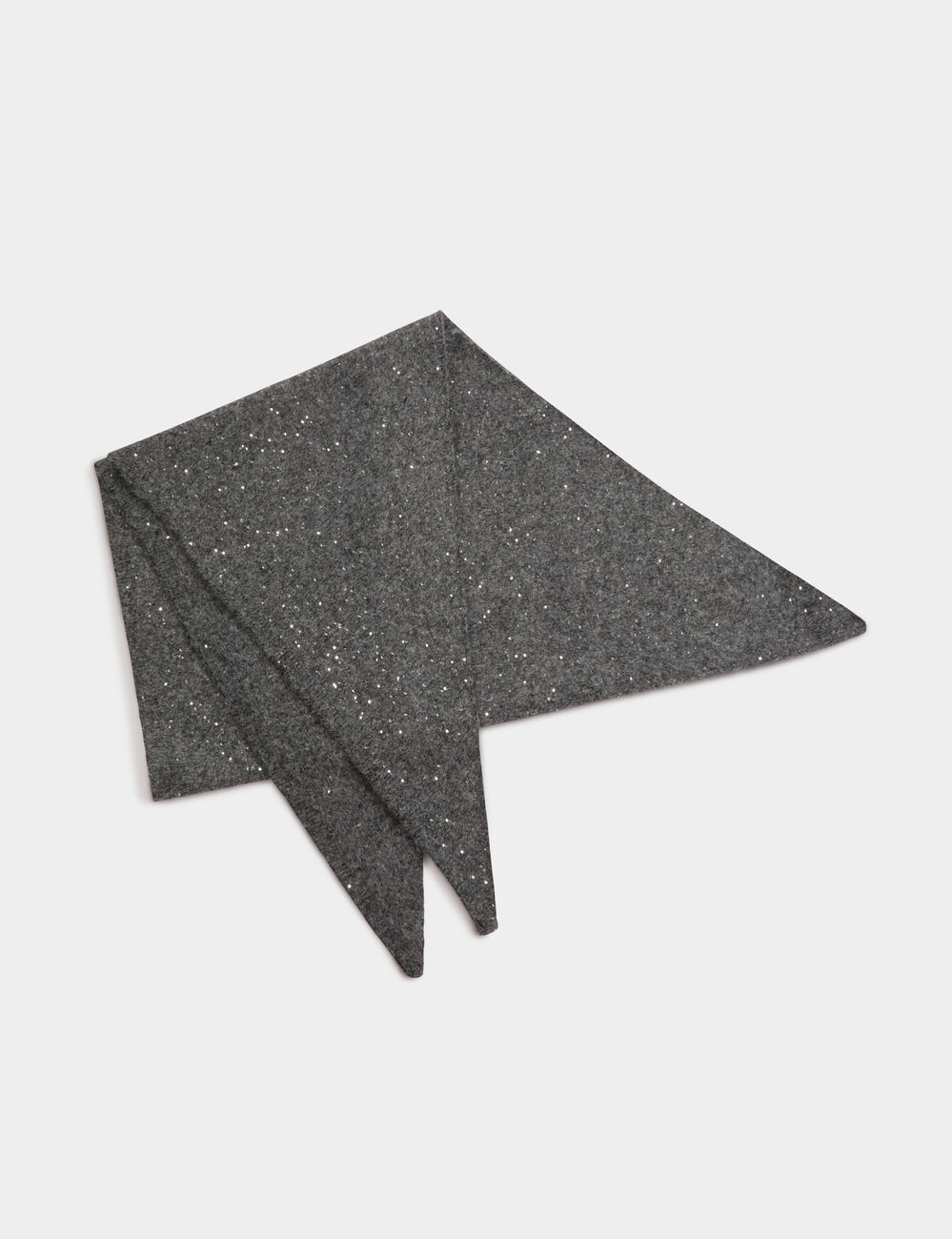 Pa&ntilde;uelo triangular gris moyen mujer