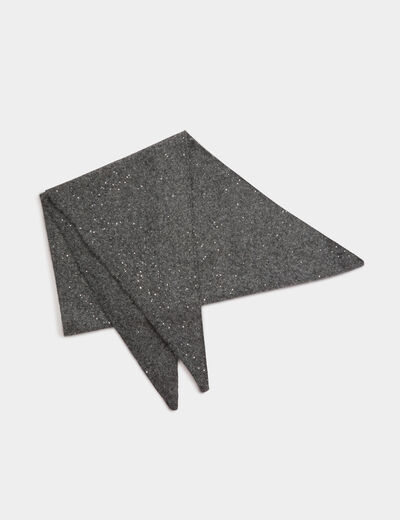 Pa&ntilde;uelo triangular gris moyen mujer