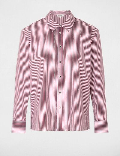 Camisa rayada con strass multicolor mujer
