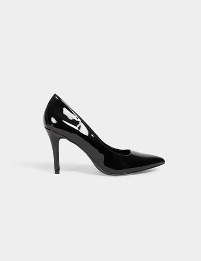 Zapatos tacones de aguja negro mujer