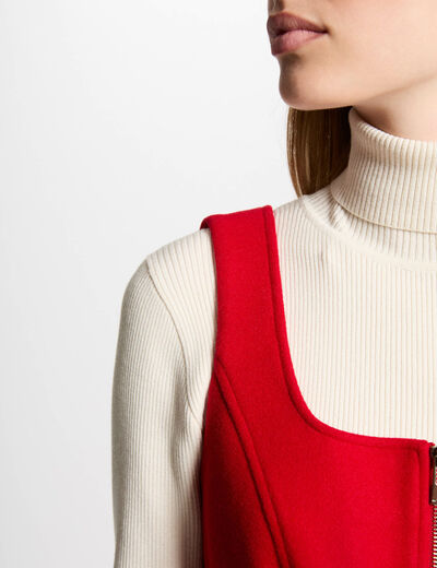 Vestido corto estilo pichi rojo mujer