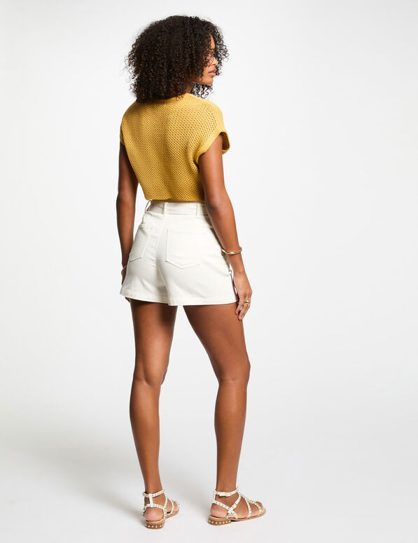 jersey manga corta amarillo mostaza mujer Jersey manga corta amarillo mostaza mujer