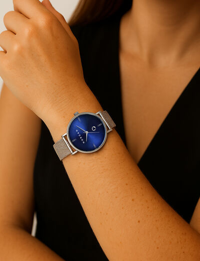 Reloj couleur argent mujer