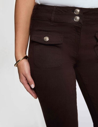 Pantal&oacute;n bootcut marr&oacute;n oscuro mujer